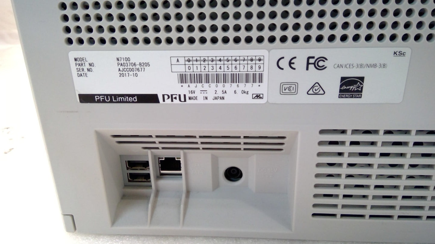 Fujitsu N7100 Touchscreen Network document scanner/NO Power Adapter