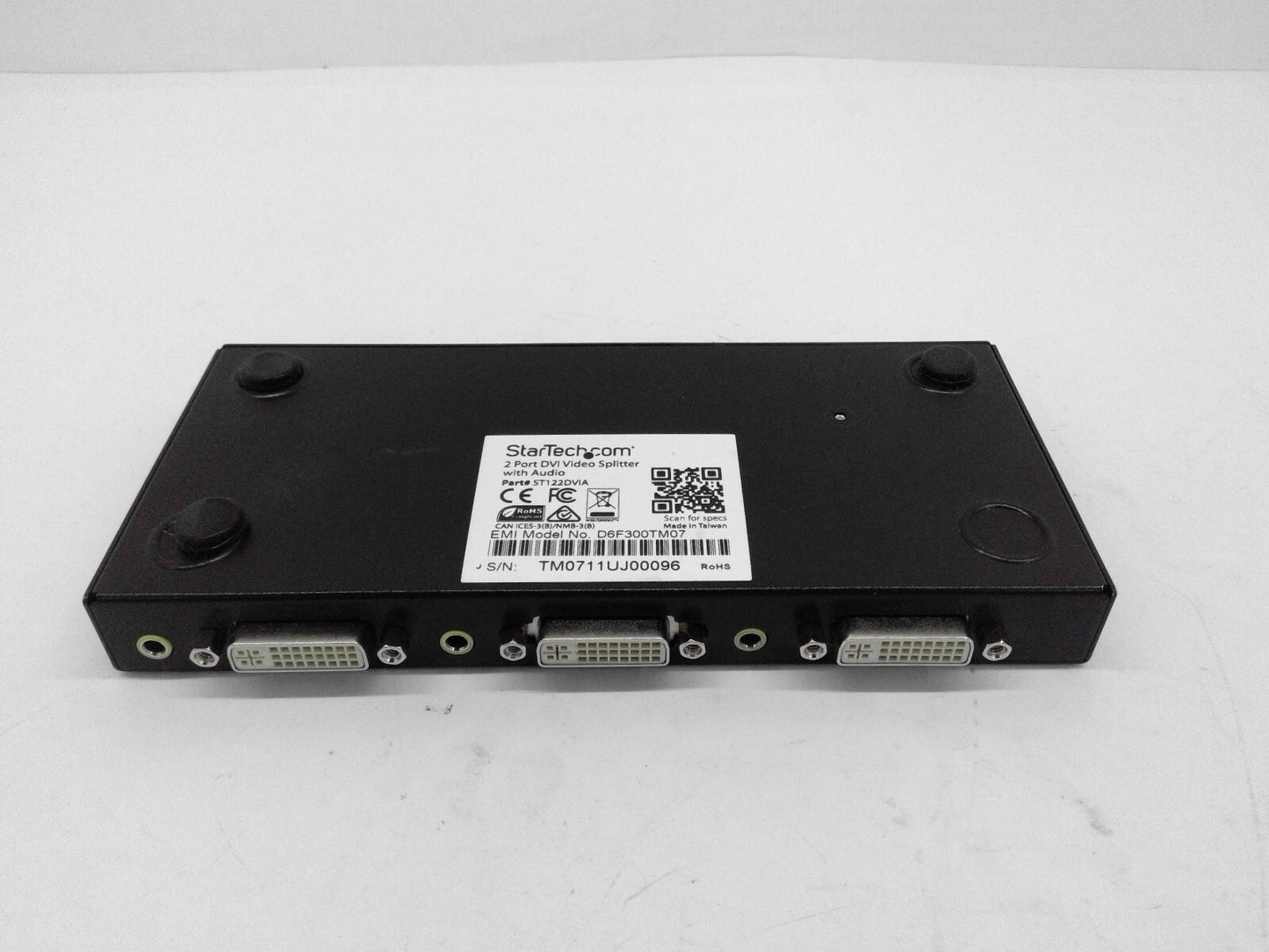 StarTech 2 Port DVI Video Splitter with Audio ST122DVIA