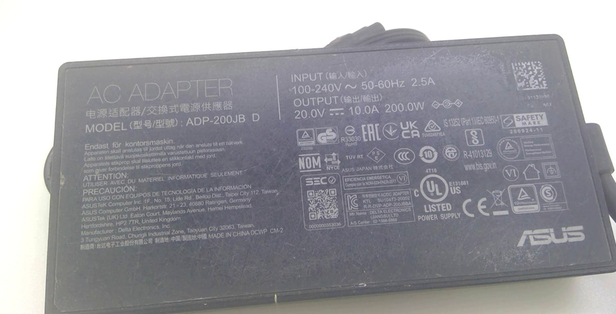 **Read** Genuine ASUS ADP-200JB D 200W 20V 10A AC Adapter Charger w/ Power Cord