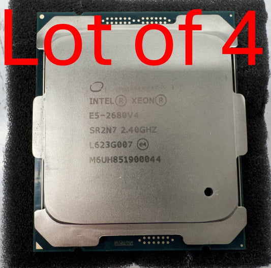 lot of 4 Intel Xeon E5-2680V4 SR2N7 CPU (2.4GHz, 14 Cores)