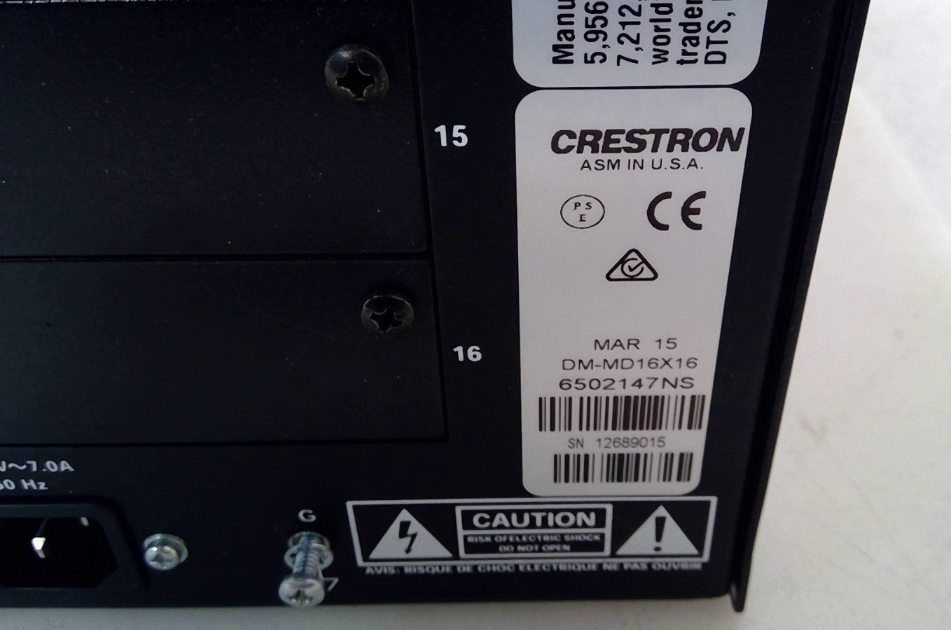 Crestron DM-MD16X16 High Definition Digital Media Distribution Switcher *READ*