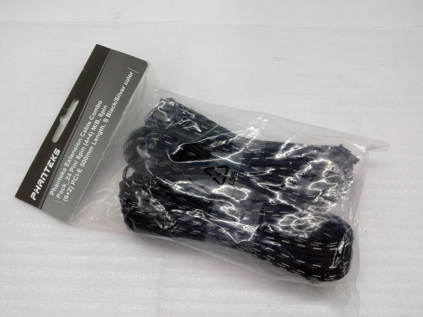 NEW 886523500698 Phanteks  Extension Cable Combo PH-CB-CMBO_SBL  black/sliver