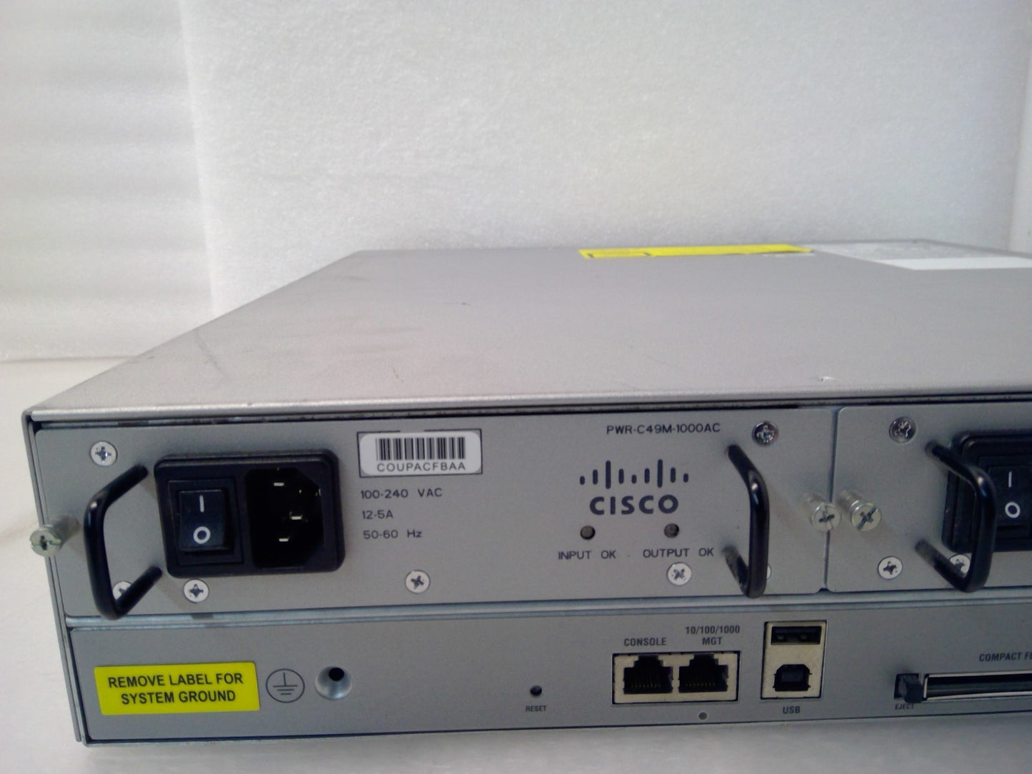 Cisco WS-C4900M V12 W/ 2xPWR-C49M-1000AC 12XCVR-X2-SFP10G Ethernet Switch