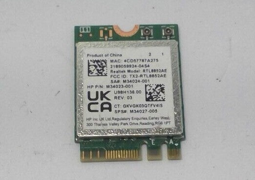 HP M34023-001 17-CP0056NR laptop Realtek RTL8852AE Wireless WIFI CARD