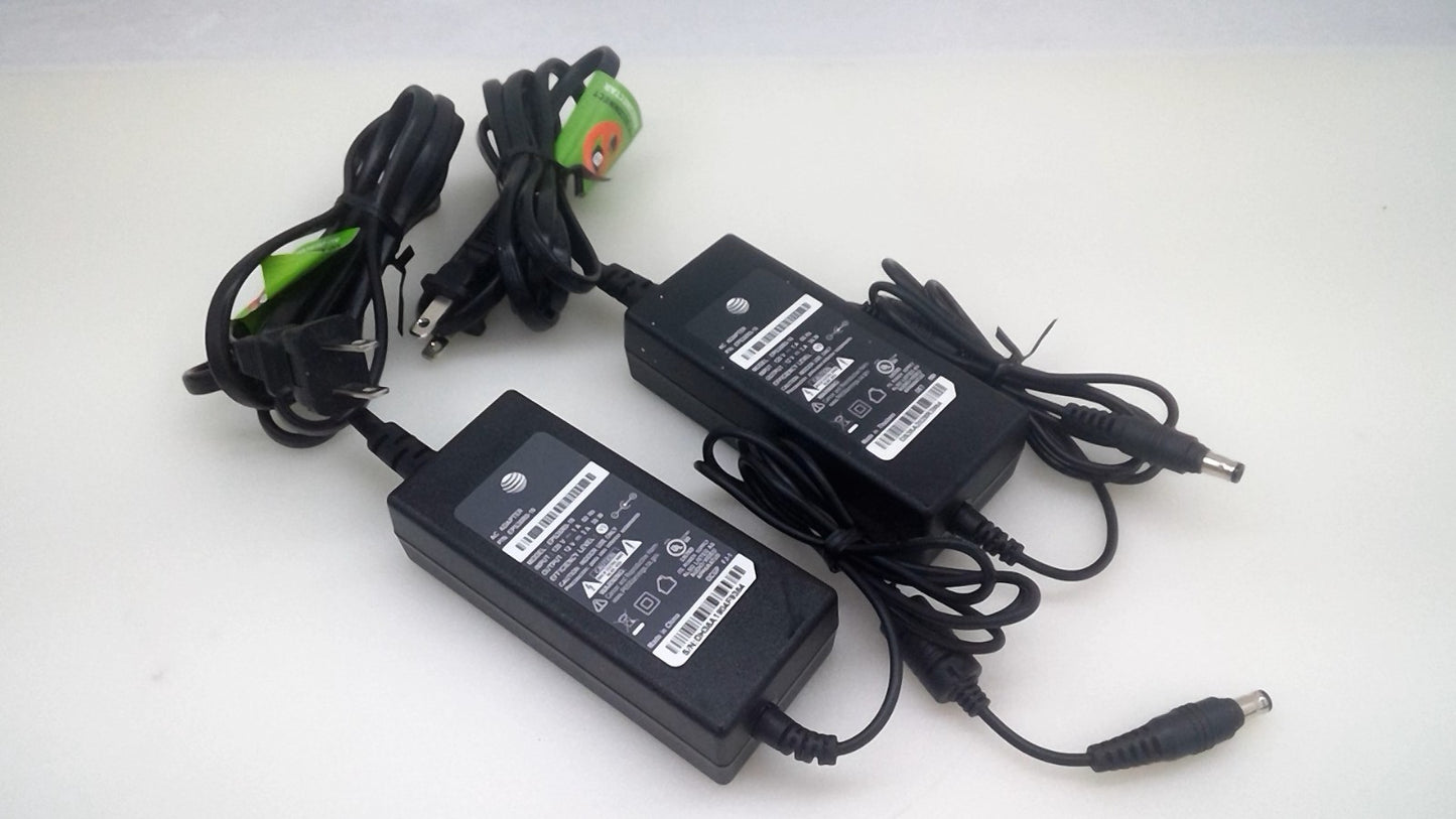 Lot of 2 AT&T EPS36R0-16 12V 3A AC Adapter Power Supply Black 2-Prong to Barrel
