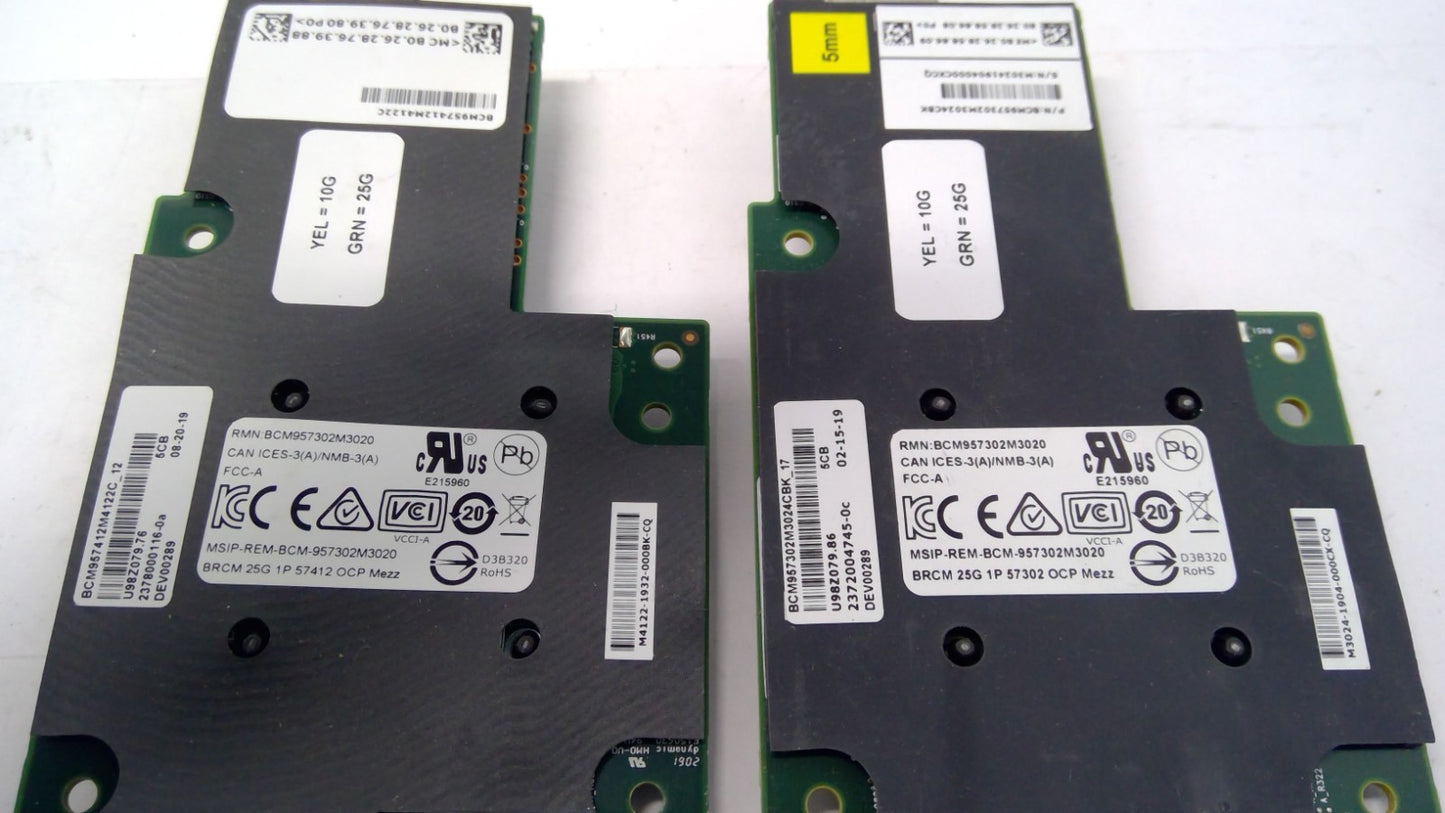 X5 Broadcom BCM957302M3024CBK 1-Port 25G SFP28 PCIe 3.0 x8 OCP 2.0  57302/57412