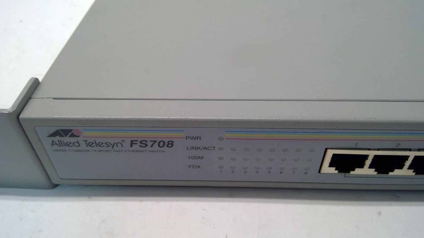 Allied Telesis AT-FS708/PoE 8 Port 10/100Mbps + 1 SFP Unmanaged Switch, TESTED