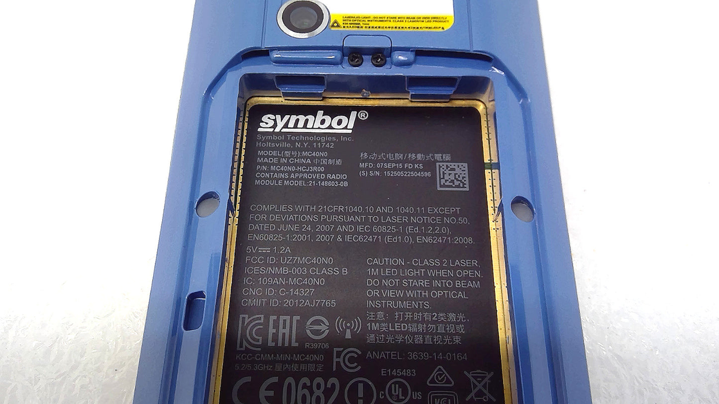 Symbol MC40 Touchscreen Android Barcode Scanner MC40N0 NO Battery