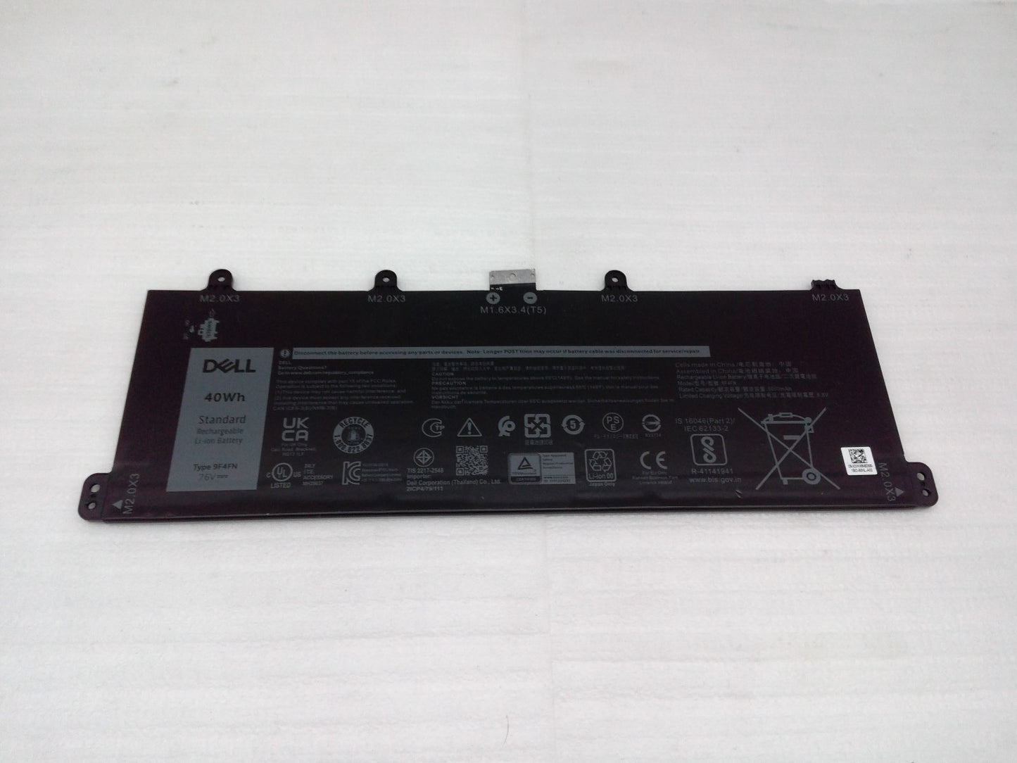 Genuine Dell 9F4FN Laptop Battery For Dell Inspiron Latitude