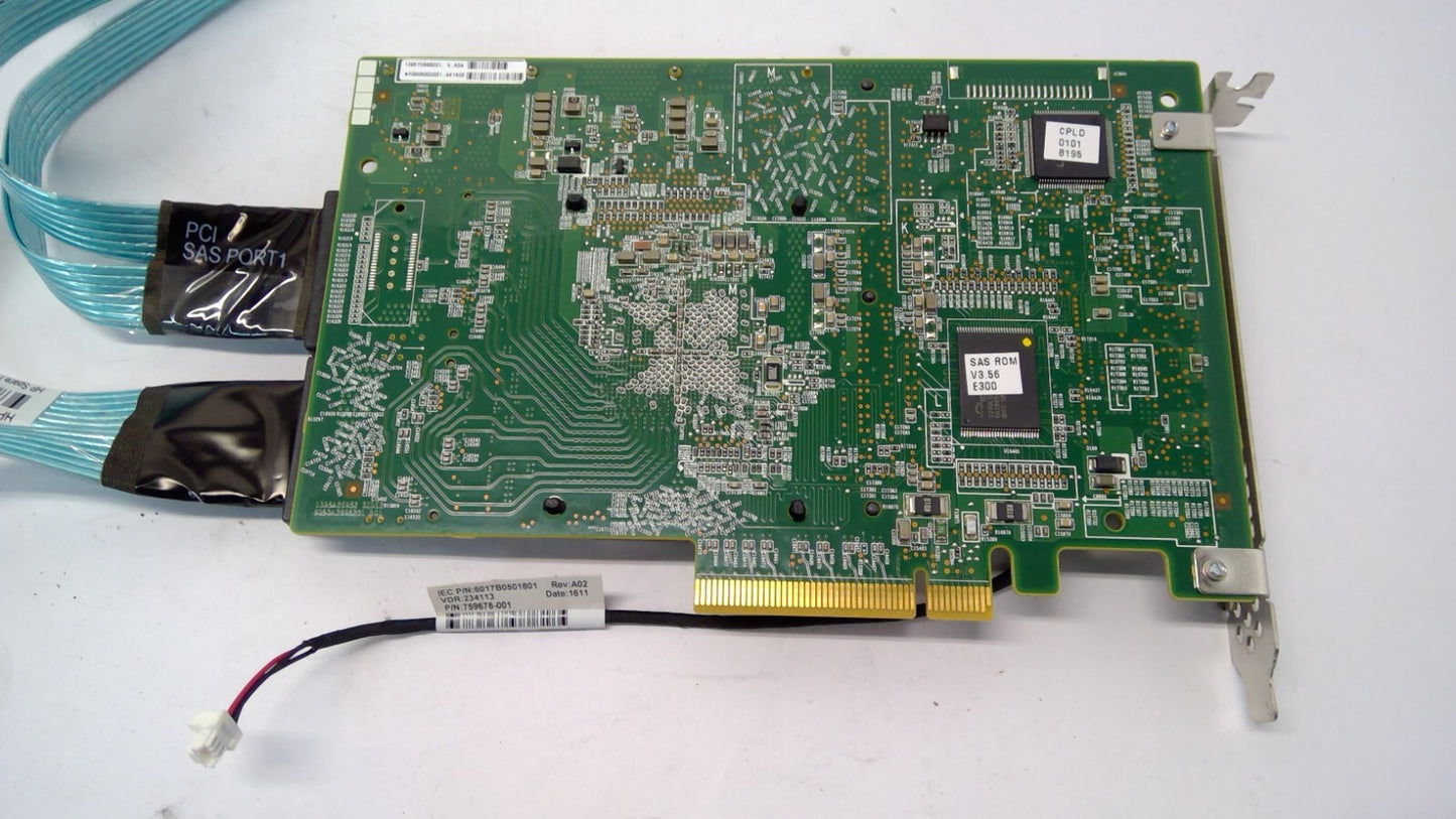 *LOT OF 5* HP 761880-001 Smart Array P840 12Gb 2-Port SAS w/4GB kit and 2 Cables