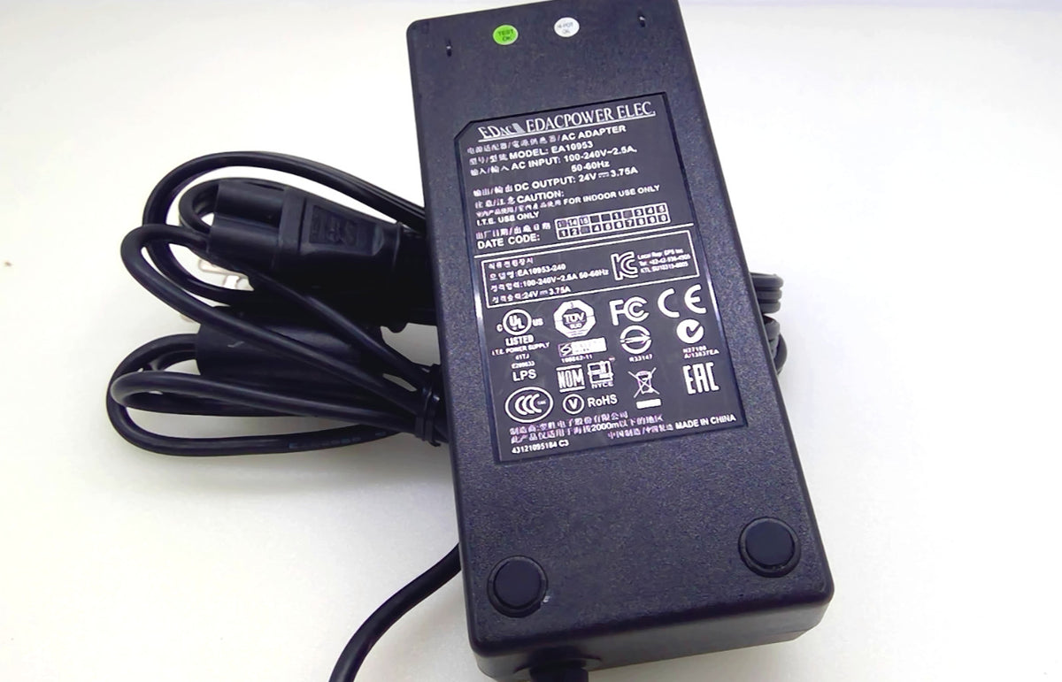 Genuine EDAC EA10953 90W 24V 3.75A AC/DC Power Adapter w/ AC Power Cord 5.5MM