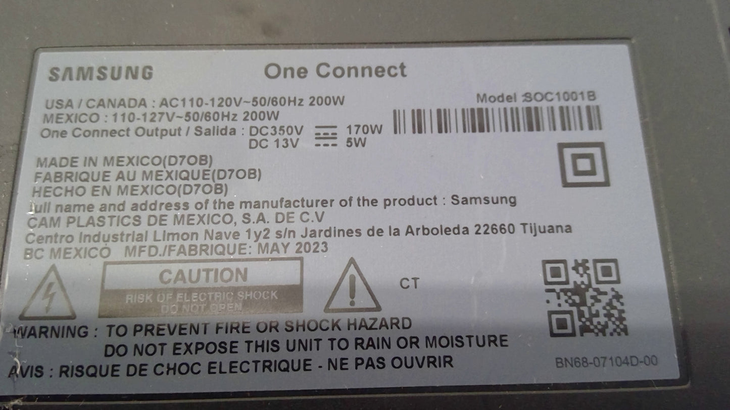 BN96-54788J SOC1001B One Connect Box For Samsung QN55LS03Bafxza Frame TV *READ