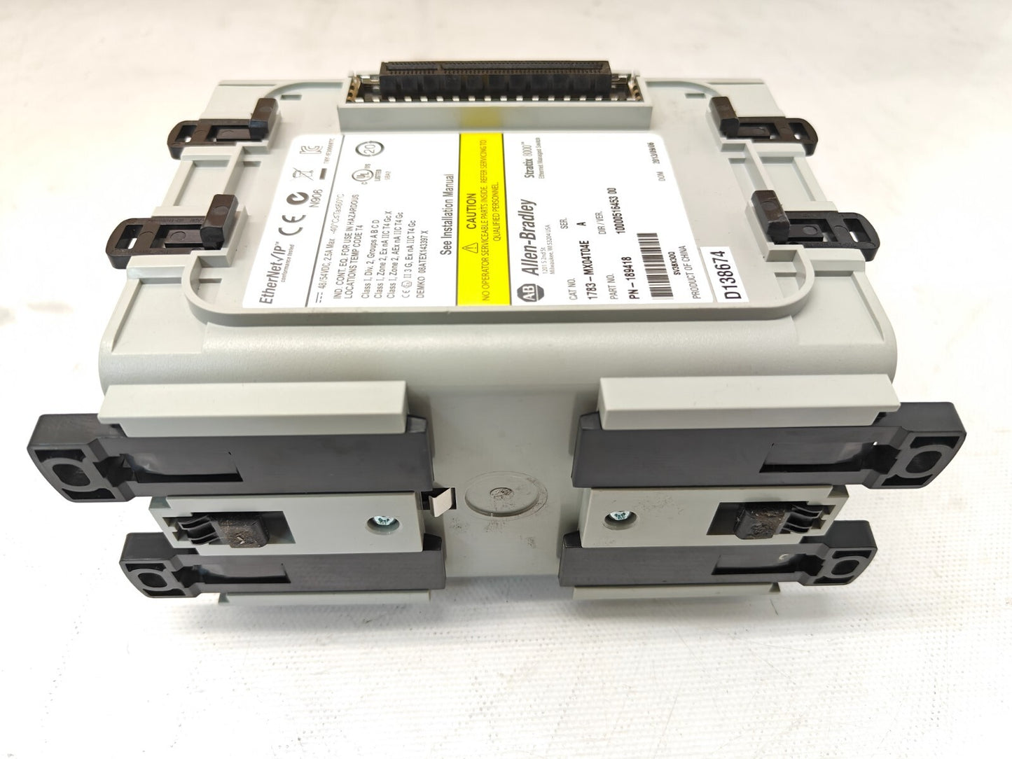 ALLEN BRADLEY 1783-MX04T04E SERIES A PLC MODULE