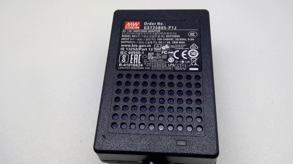 Genuine MEAN WELL GST25B05-P1J 20W 5V 4A 5.5x2.1mm AC/DC Power Adapter