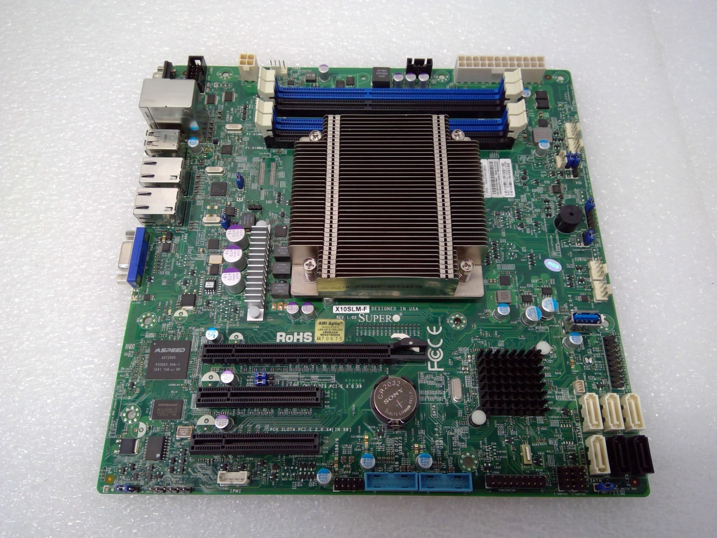 SuperMicro X10SLM-F Server Motherboard  LGA1150 MicroATX DDR3 w/ Heat sink
