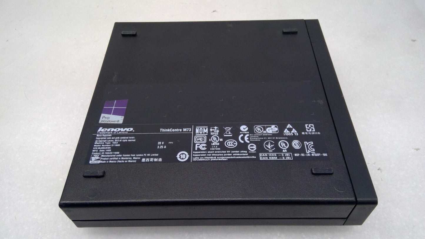 Lenovo ThinkCentre M73 Tiny Intel i7-4765T@2.0GHz 16G 160G SSD HD4600 WIFI No OS