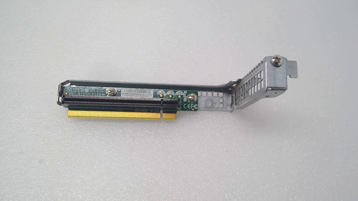 SuperMicro TwinPro System 1U PCIe x16 Riser Card W/Bracket P/N: RSC-R1UTP-E16R
