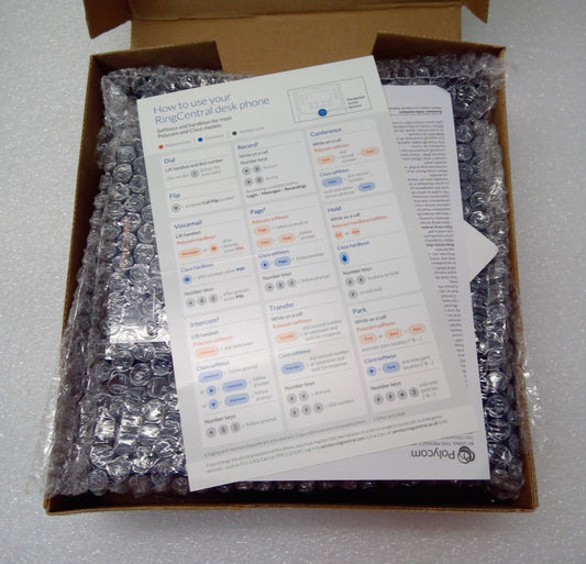 NEW Poly VVX 350 RingCentral 6 Line Desktop Business IP Phone 2314-48830-025