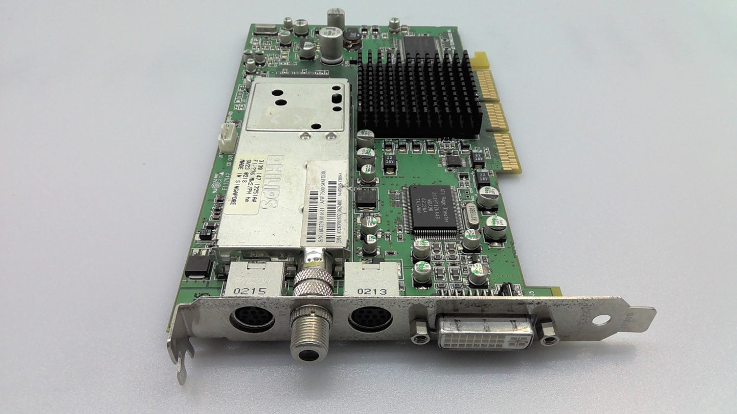 ATI RADEON AGP S-VIDEO DVI AIW 7500 64M DDR 109-83900-00 Graphics Card