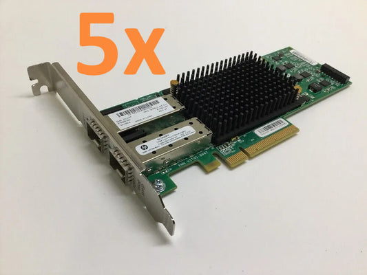 Lot of 5 - 614203-B21 HP NC552SFP DUAL PORT 10Gb SFP+ SERVER ADAPTER OCE11102