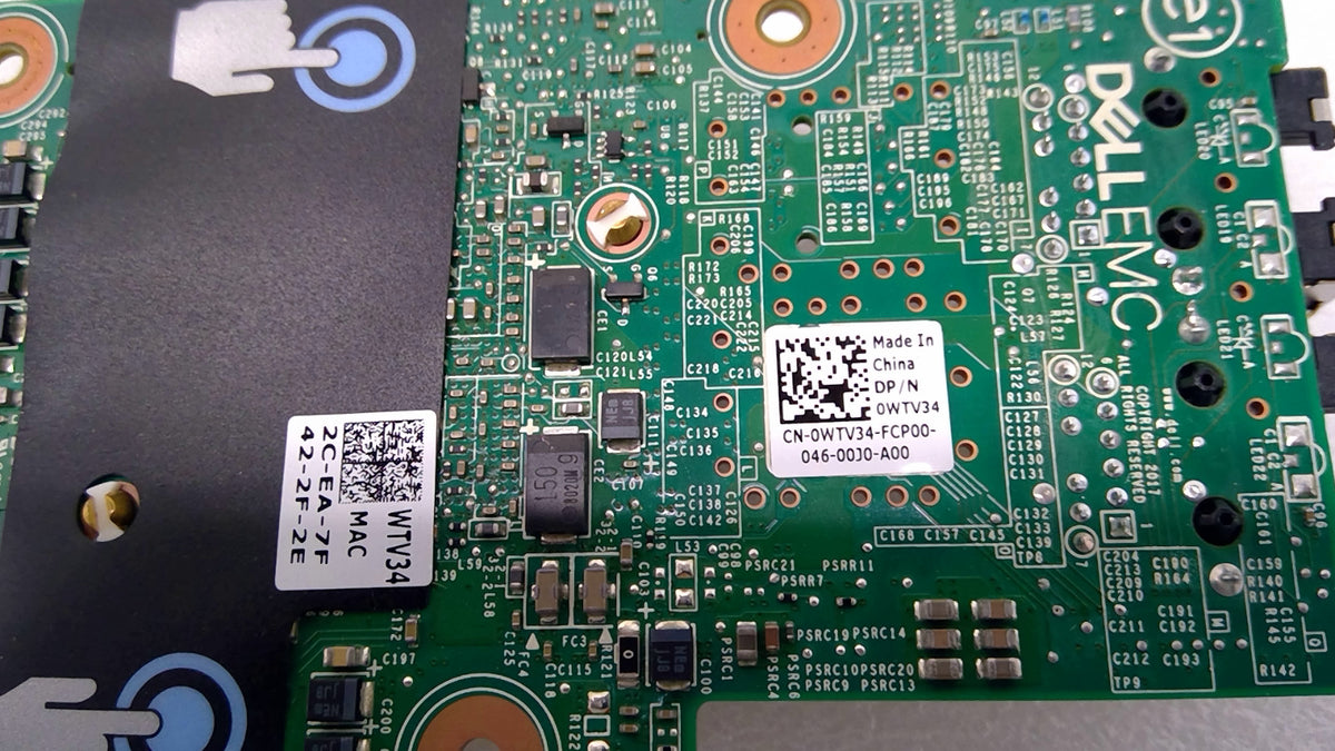 DELL BROADCOM 57416 0WTV34 Dual Port Mezzanine Card 10GbE RJ45