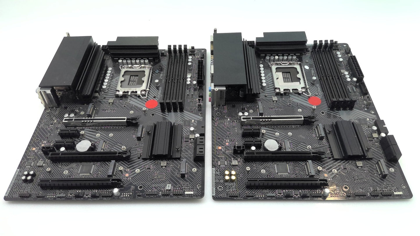 Lot of 2 *For Parts* ASRock Z790-C  LGA 1700 - ATX Motherboard No WIFI