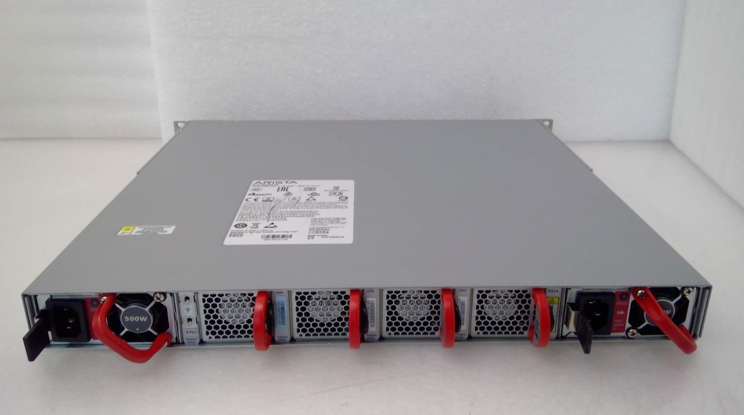 Arista DCS-7050SX-64-F 48x10GbE SFP+ 4xQSFP+ Front-to-Rear Air 2X PWR-500AC-F