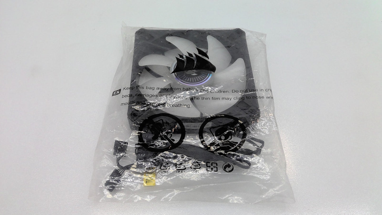 Corsair RWF0068 ML RGB Multicolor Cooling Fan Black 12VDC 0.12A 4-Pin 31-007278