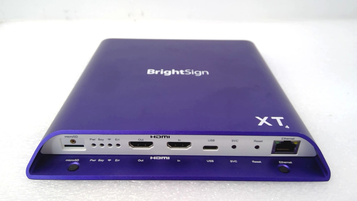 BrightSign XT1144 Expanded I/O 4K Digital Signage Media Player PoE+ / No sd card