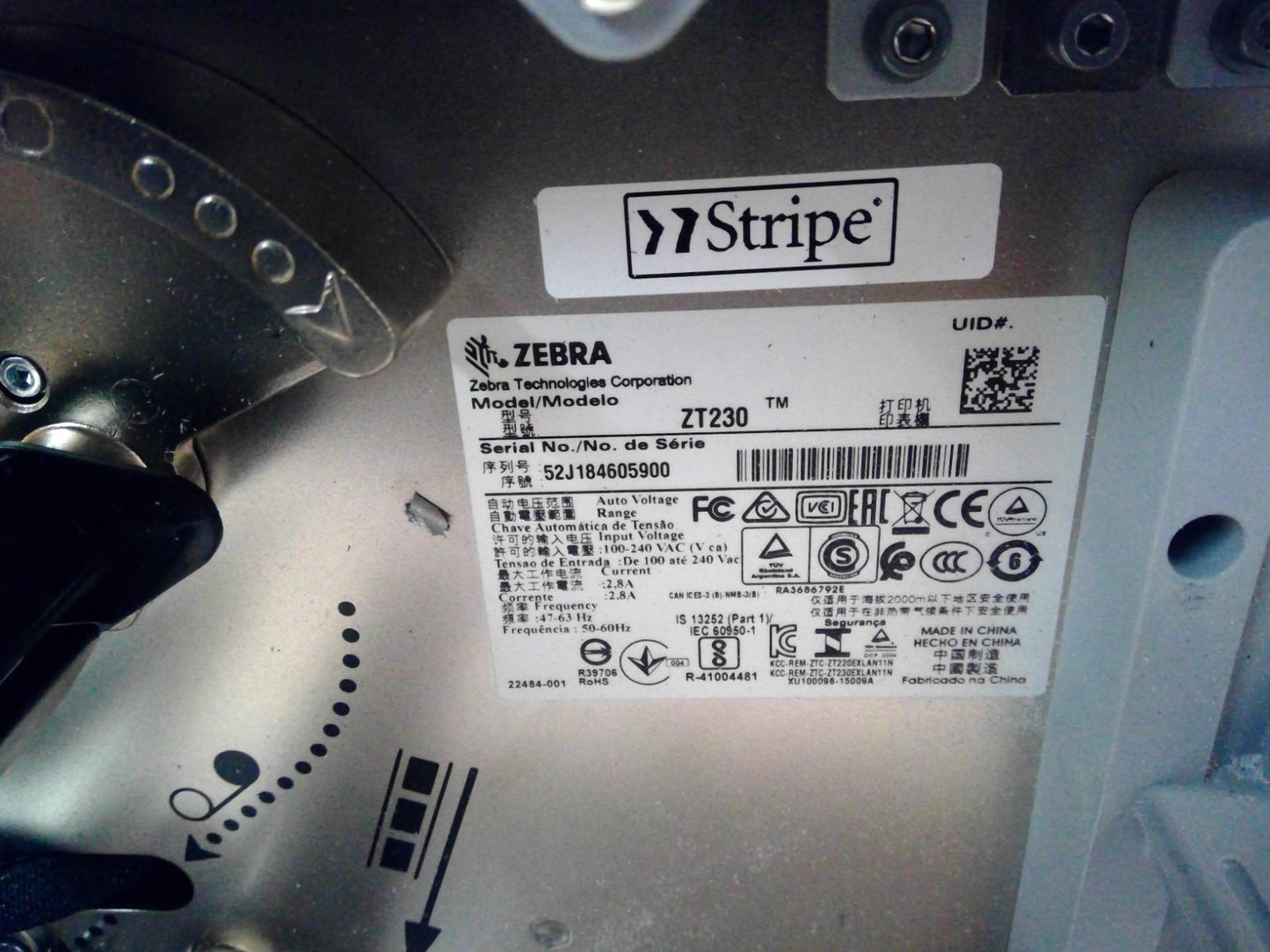 Zebra ZT230 Thermal Transfer/Direct Industrial USB Ethernet Label Printer