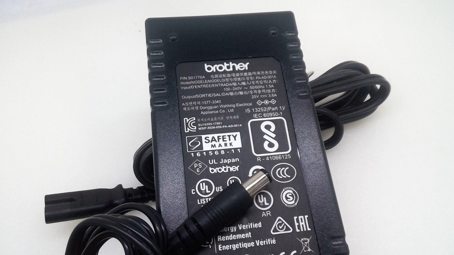 Genuine Brother PA-AD-001A AC Adapter Label Printer Power Supply 25V 3.6A