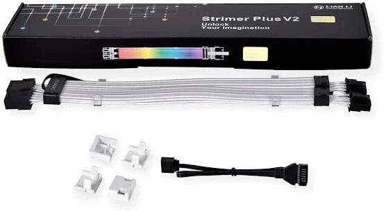 LIAN-LI PW8-PV2 Strimer Plus V2 Black 8-Pin ARGB Power GPU Extension Cable