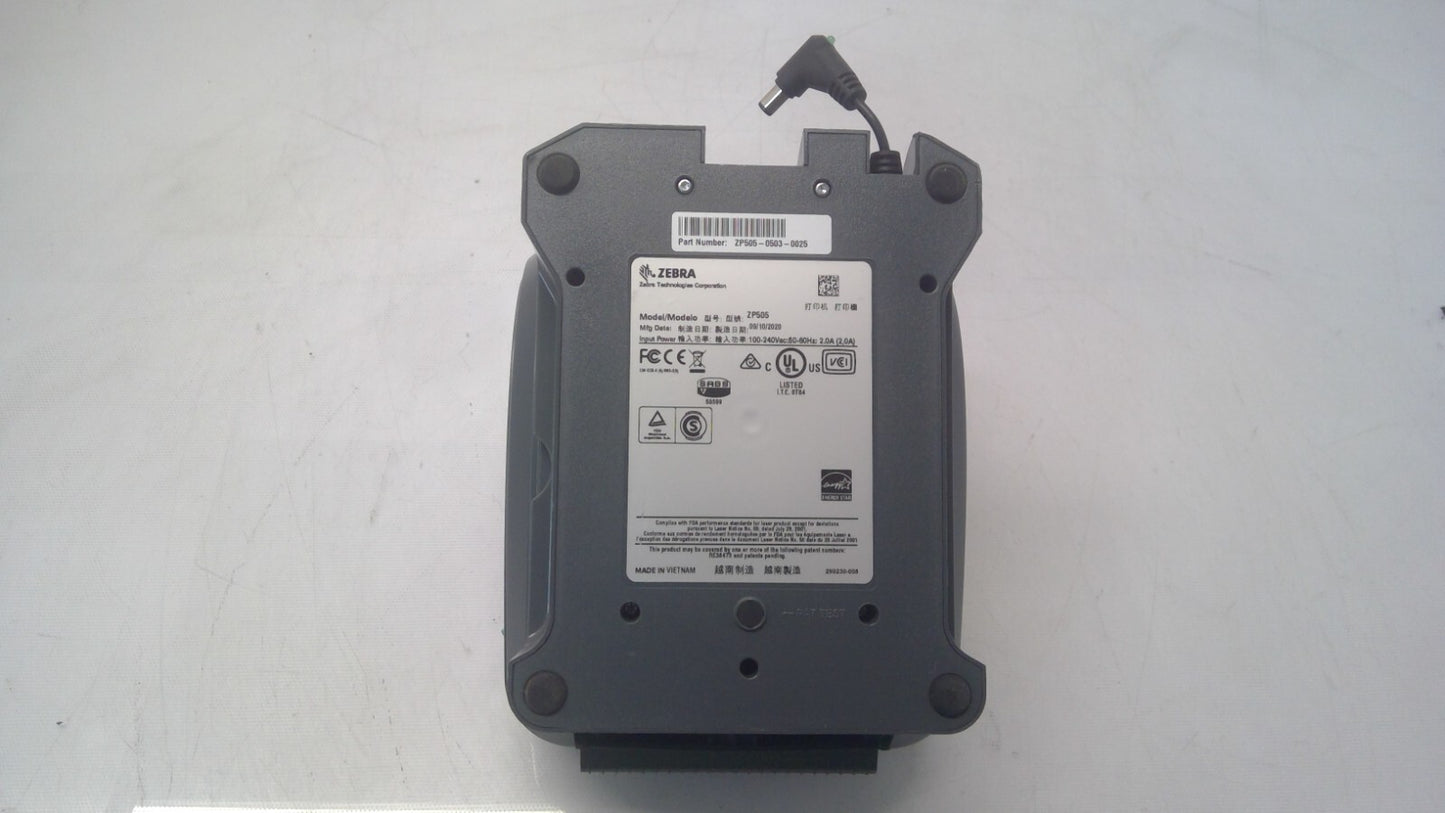 Zebra ZP 505 ZP505-0503-0025 Direct Thermal Barcode Printer USB Peeler 203DPI