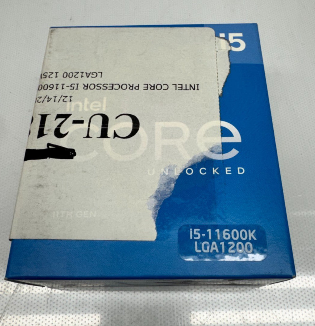 NEW Intel Core i5-11600K SRKNU Desktop Processor 3.9 GHz, 6-Core, 12-Thread