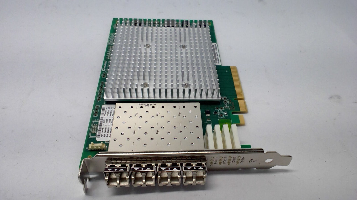 QLogic QLE2694-SR/DD 16Gbs Quad Port FC PCIe x8 Gen3 HBA Card Dell HCWVX w/4 SFP