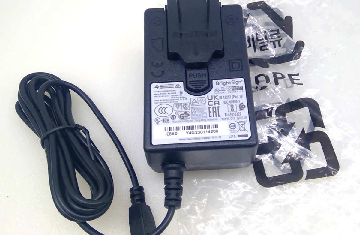 Genuine BrightSign APD WA-36A12R 12V 3A 36W AC Power Adapter 2-Pin New