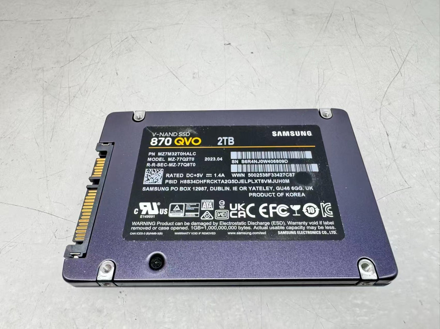 Samsung 870 QVO 2TB SATA SSD MZ-77Q2T0