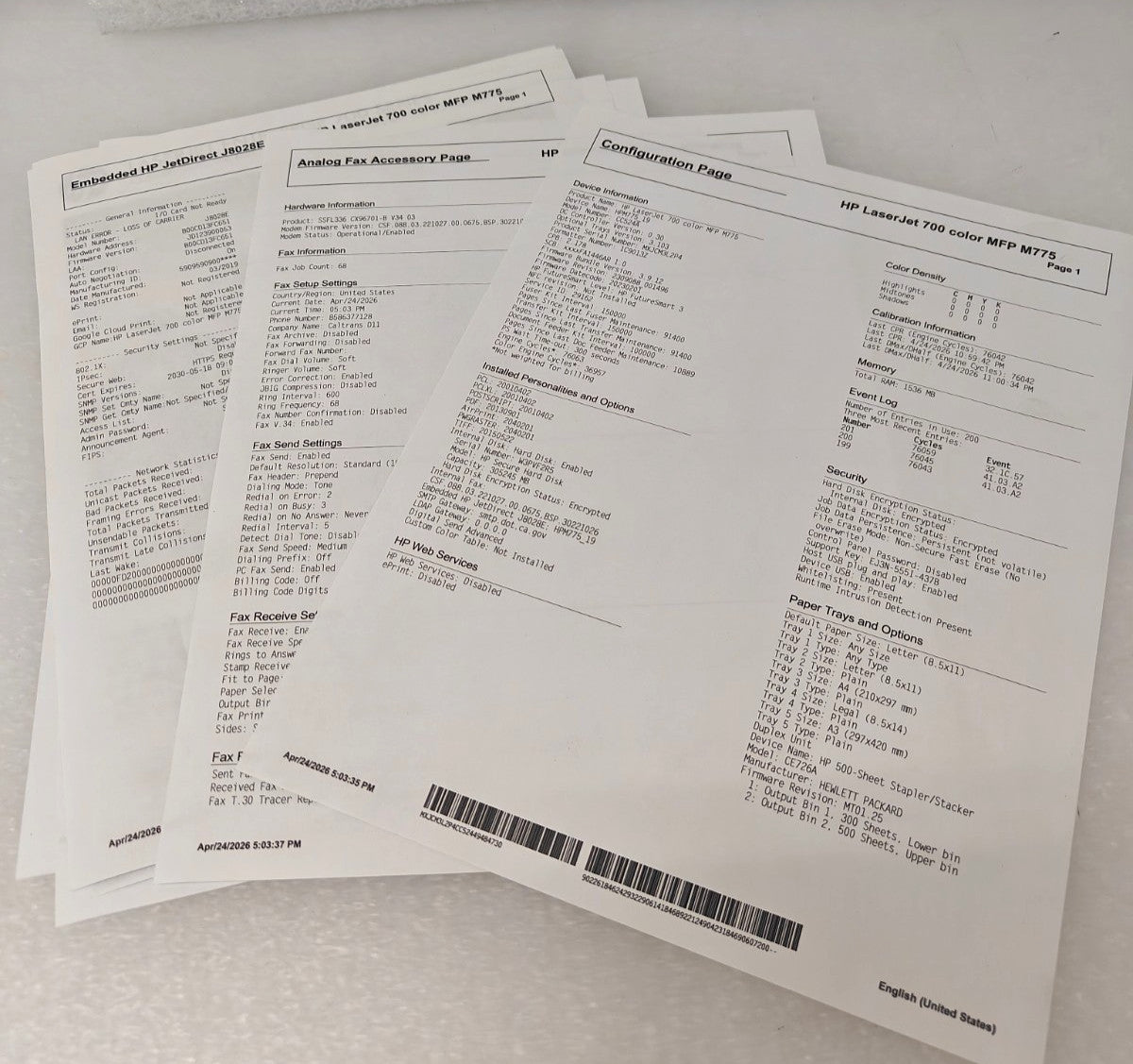 HP LaserJet Enterprise 700 Color MFP M775dn | Print/Scan/Copy | *Read Details*