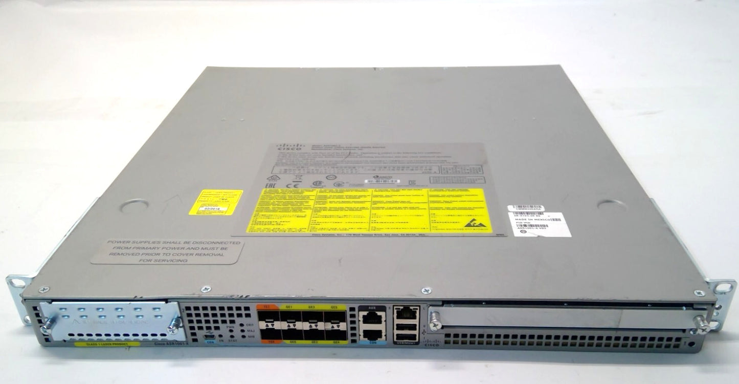 CISCO ASR1001-X 6x 1GE SFP 2x 10GE SFP Gigabits Ethernet Router DUAL-PWR-AC-READ