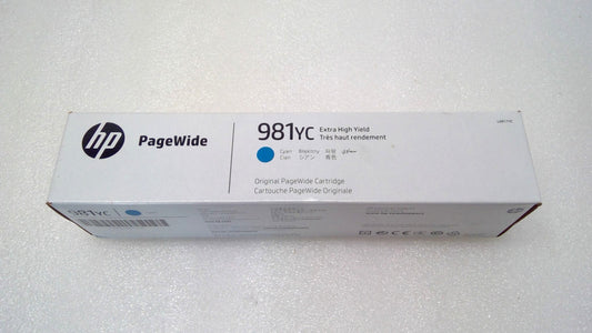 NEW HP 981YC Ink Cartridge Genuine OEM Cyan PageWide Cartridge sealed box
