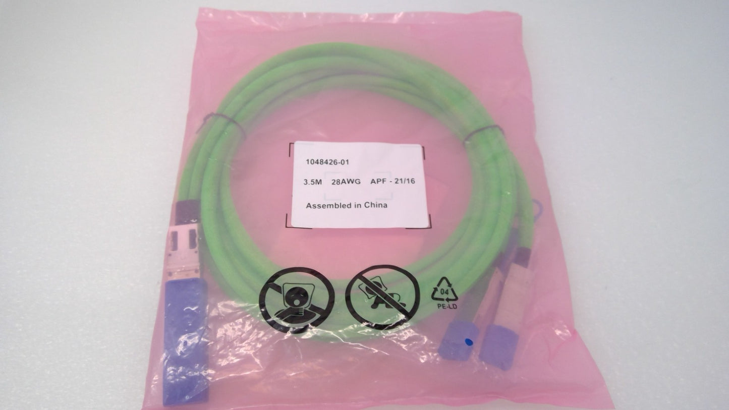 NEW Amphenol 1048426 400G OSFP to 2x200G QSFP56 DAC Cable 3.5M 28AWG NDVRY3-G610