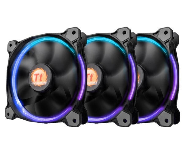 Thermaltake Riing 12 120mm RGB Fan X3 Kit With Controller Hub  CL-F042-PL12SW-C