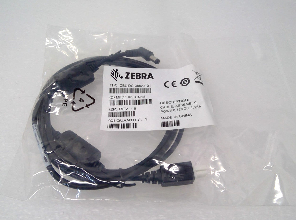 NEW Zebra CBL-DC-388A1-01 DC Line Cord- For TC70 MC3300 MC9300 Cradles