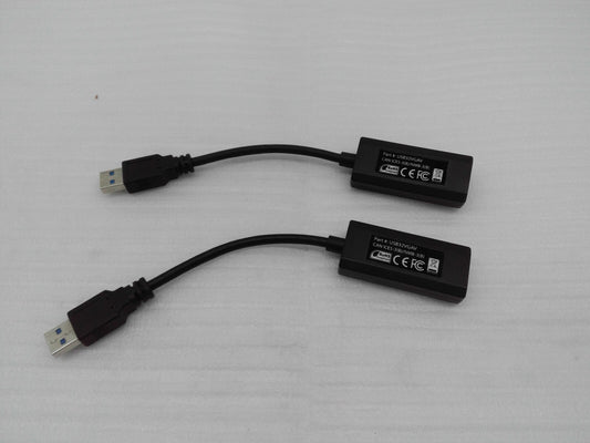 Lot of 2 StarTech USB32VGAV USB 3.0 to VGA Video Adapter Black