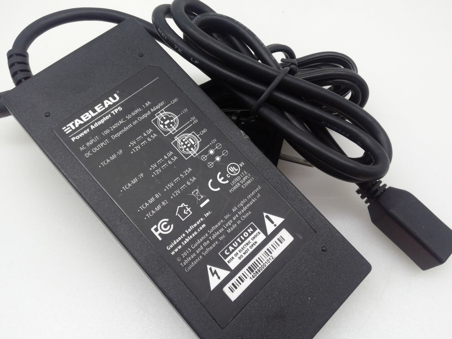 Genuine OEM Tableau AC Power Adapter TP5 5V 4A 12V 6.5A 15V 5.25A Tip 4 Pin