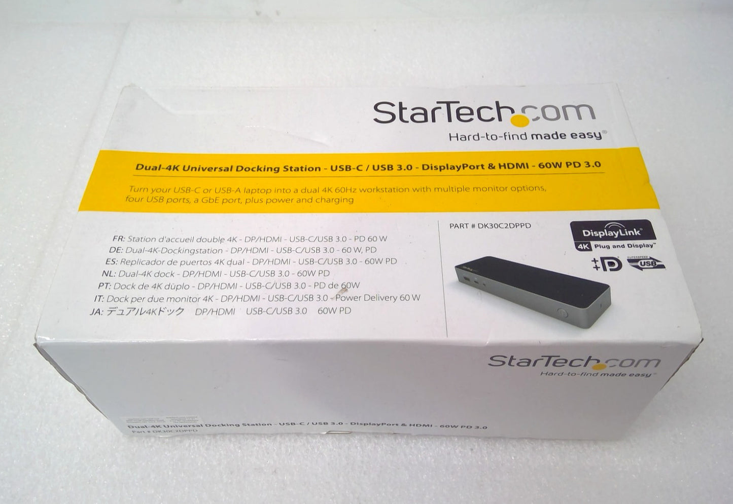 New Startech DK30C2DPPD Dual-4k 60Hz Universal Docking Station