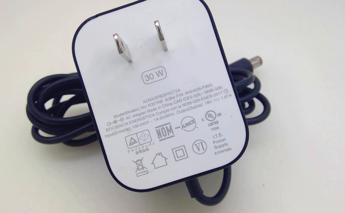 Genuine Amazon AcBel K3V1N9 WAH026-F90G 30W 18V 1.67A Power Adapter