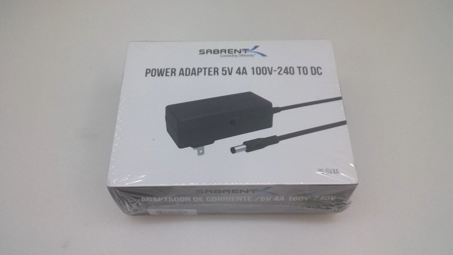 NEW SABRENT 5V 4A 100V-240V to DC Power Adapter PS-5V 4A Wall-charger Sealed