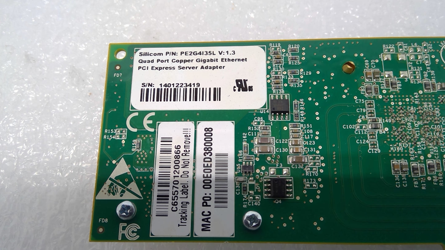 Silicom PE2G4I35L V:1.3 Quad Port Copper Gigabit PCIe Ethernet Adapter