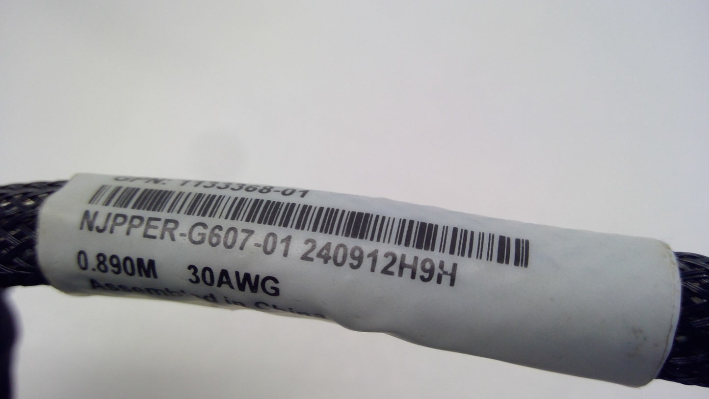 Amphenol 400G Internal DAC Cable 0.89m 30AWG Black Braided Mesh NJPPER-G607-01